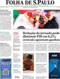 Capa do jornal Folha de S.Paulo 17/02/2026