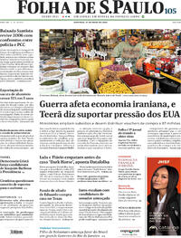Capa do jornal Folha de S.Paulo 17/05/2026