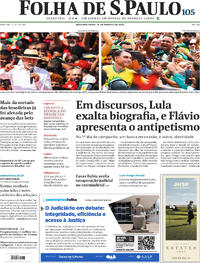 Capa Folha de S.Paulo 17/08/2026
