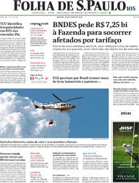 Capa Jornal Folha de S.Paulo