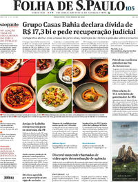 Capa Jornal Folha de S.Paulo
