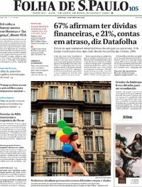 Capa do jornal Folha de S.Paulo 19/04/2026