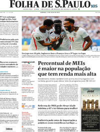Capa Folha de S.Paulo 19/07/2026