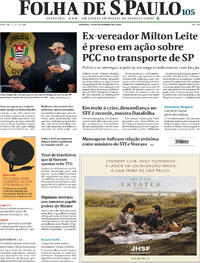 Capa Jornal Folha de S.Paulo