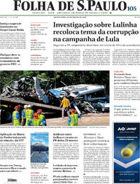 Capa Folha de S.Paulo 20/08/2026