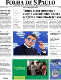Capa do jornal Folha de S.Paulo 21/01/2026