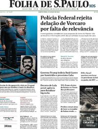 Capa do jornal Folha de S.Paulo 21/05/2026