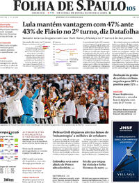 Capa Jornal Folha de S.Paulo