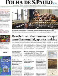 Capa do jornal Folha de S.Paulo 22/02/2026