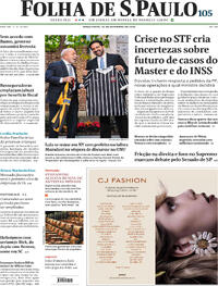 Capa do jornal Folha de S.Paulo 22/09/2026