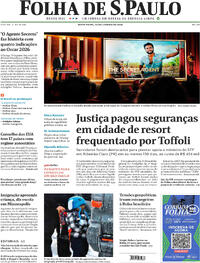 Capa do jornal Folha de S.Paulo 23/01/2026