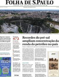 Capa do jornal Folha de S.Paulo 25/01/2026