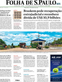 Capa Folha de S.Paulo 25/08/2026