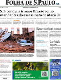 Capa do jornal Folha de S.Paulo 26/02/2026