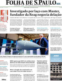 Capa do jornal Folha de S.Paulo 26/03/2026