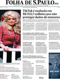 Capa Folha de S.Paulo 26/08/2026