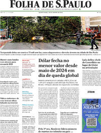 Capa do jornal Folha de S.Paulo 28/01/2026
