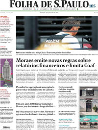 Capa do jornal Folha de S.Paulo 28/03/2026