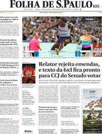 Capa Folha de S.Paulo 28/08/2026