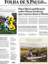 Capa Jornal Folha de S.Paulo
