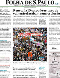 Capa do jornal Folha de S.Paulo 29/03/2026