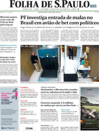 Capa do jornal Folha de S.Paulo 29/04/2026