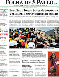 Capa do jornal Folha de S.Paulo 29/06/2026