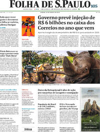 Capa Folha de S.Paulo 29/08/2026