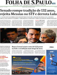 Capa do jornal Folha de S.Paulo 30/04/2026