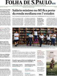 Capa Folha de S.Paulo 30/08/2026