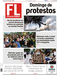Capa do jornal Folha Londrina 01/06/2020