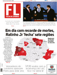 Capa do jornal Folha Londrina 01/07/2020