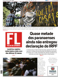 Capa do jornal Folha Londrina 02/06/2020