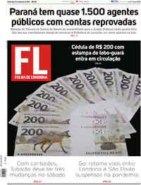 Capa do jornal Folha Londrina 03/09/2020