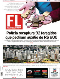 Capa do jornal Folha Londrina 04/06/2020