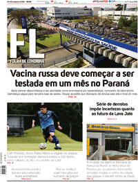Capa do jornal Folha Londrina 05/09/2020