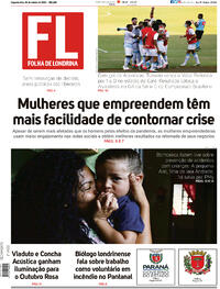 Capa do jornal Folha Londrina 05/10/2020