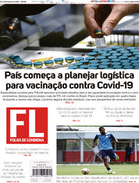 Capa do jornal Folha Londrina 05/12/2020