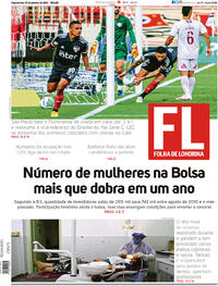 Capa do jornal Folha Londrina 07/09/2020