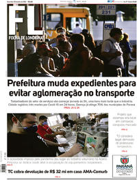 Capa do jornal Folha Londrina 09/06/2020