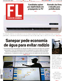 Capa do jornal Folha Londrina 10/10/2020