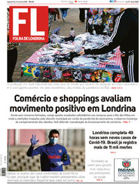 Capa do jornal Folha Londrina 11/05/2020