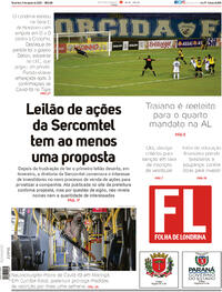 Capa do jornal Folha Londrina 11/08/2020