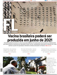 Capa do jornal Folha Londrina 12/06/2020