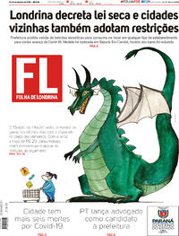 Capa do jornal Folha Londrina 12/09/2020