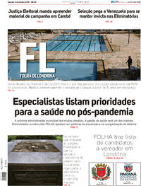 Capa do jornal Folha Londrina 13/11/2020