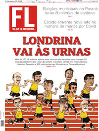 Capa do jornal Folha Londrina 14/11/2020