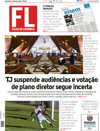 Capa do jornal Folha Londrina 14/12/2020