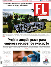 Capa do jornal Folha Londrina 16/06/2020