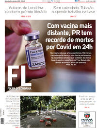 Capa do jornal Folha Londrina 16/12/2020